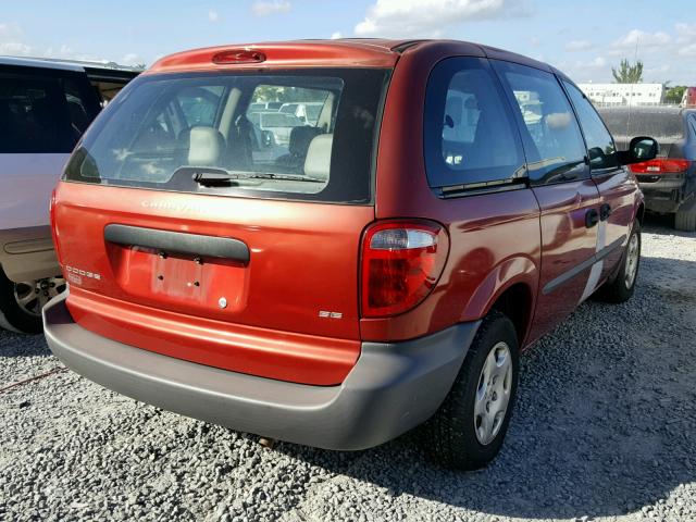 1D4GP25B03B272110 - 2003 DODGE CARAVAN SE RED photo 4