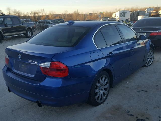 WBAVD53557AV14278 - 2007 BMW 335 XI BLUE photo 4