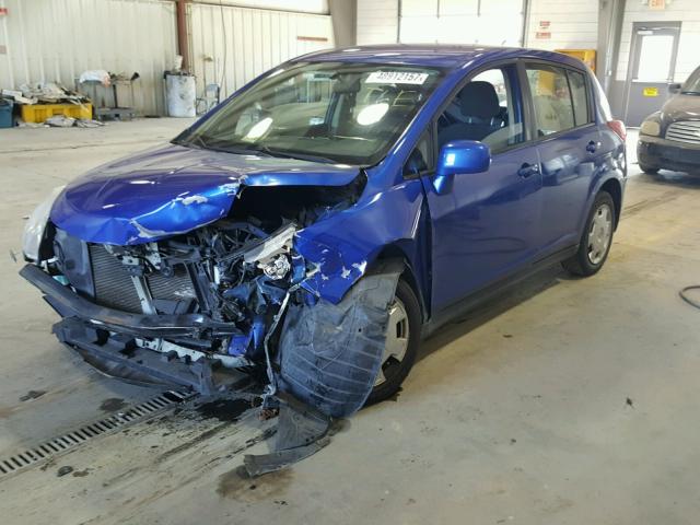 3N1BC13E39L425938 - 2009 NISSAN VERSA S BLUE photo 2