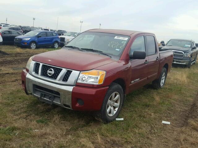 1N6BA07D58N339671 - 2008 NISSAN TITAN XE RED photo 2