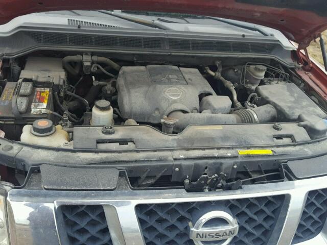 1N6BA07D58N339671 - 2008 NISSAN TITAN XE RED photo 7