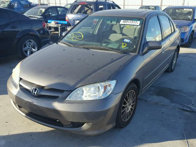 2HGES26705H600800 - 2005 HONDA CIVIC EX GRAY photo 2