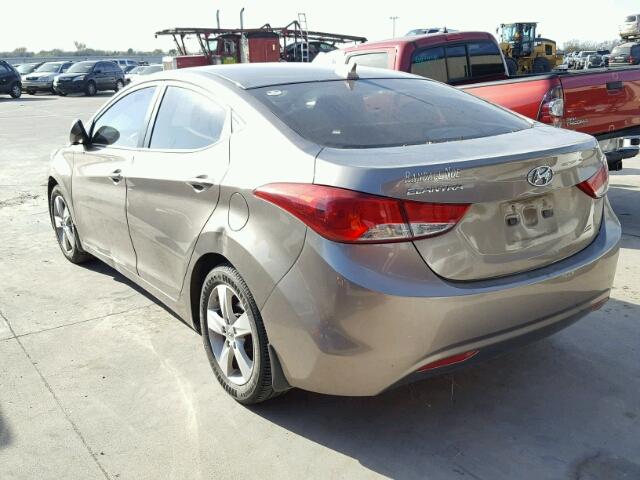 5NPDH4AE1DH263733 - 2013 HYUNDAI ELANTRA GL GRAY photo 3