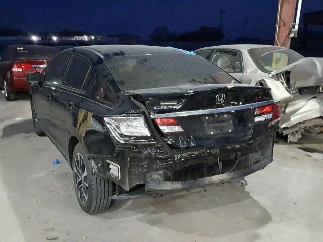 19XFB2F80FE066433 - 2015 HONDA CIVIC EX შავი ფოტო 3