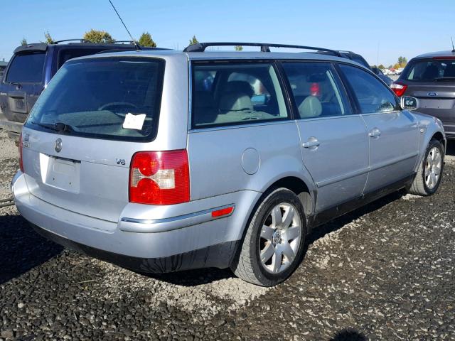 WVWWH63B52E109059 - 2002 VOLKSWAGEN PASSAT GLX SILVER photo 4