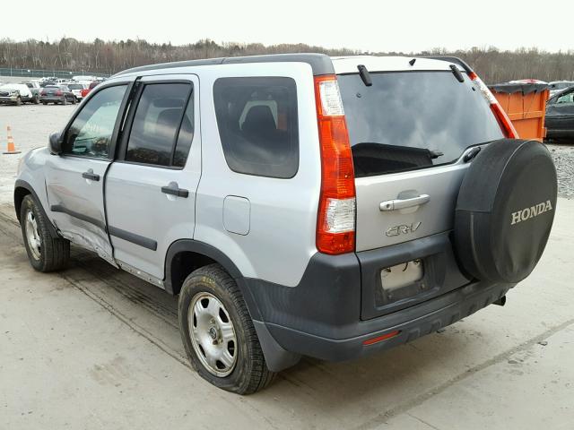 SHSRD78525U302864 - 2005 HONDA CR-V LX SILVER photo 3