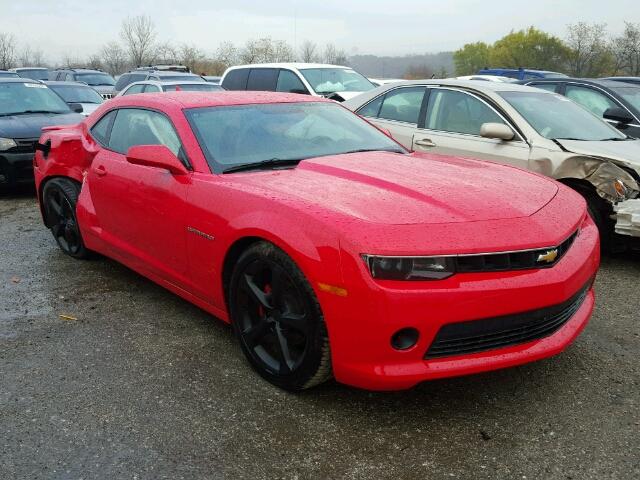 2G1FB1E39E9156105 - 2014 CHEVROLET CAMARO LT RED photo 1