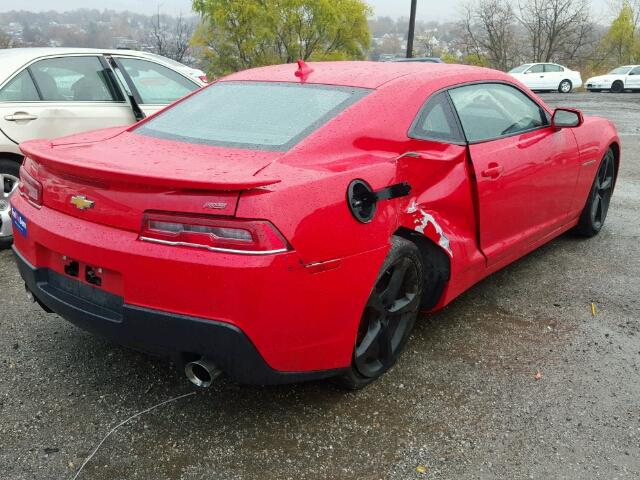 2G1FB1E39E9156105 - 2014 CHEVROLET CAMARO LT RED photo 4