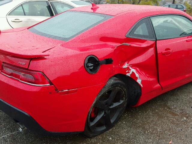 2G1FB1E39E9156105 - 2014 CHEVROLET CAMARO LT RED photo 9