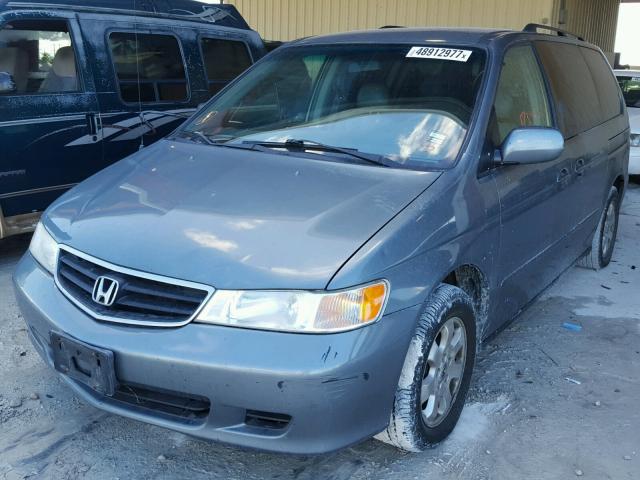 5FNRL18932B023753 - 2002 HONDA ODYSSEY EX GRAY photo 2