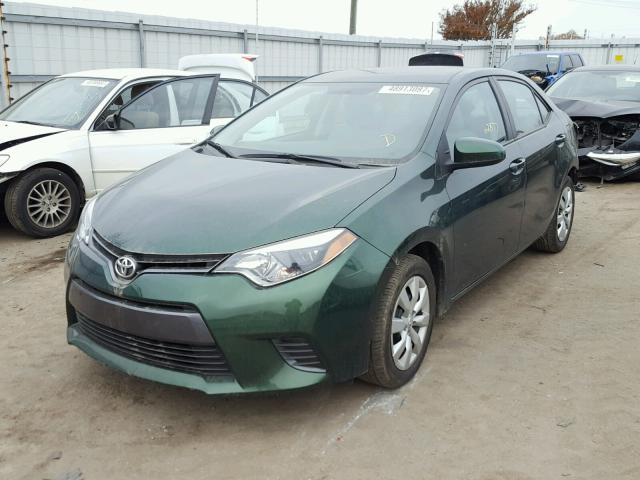 2T1BURHE0FC320757 - 2015 TOYOTA COROLLA L GREEN photo 2