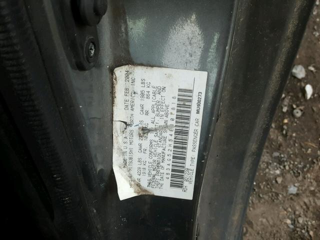 4B3AG52H54E101818 - 2004 DODGE STRATUS R/ GRAY photo 10