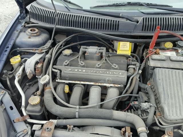 1B3ES46C11D100242 - 2001 DODGE NEON SE BLUE photo 7