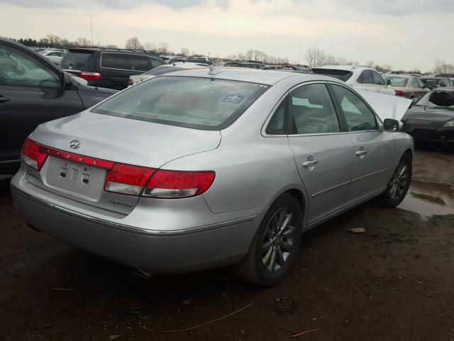 KMHFC46F49A341988 - 2009 HYUNDAI AZERA SE SILVER photo 4