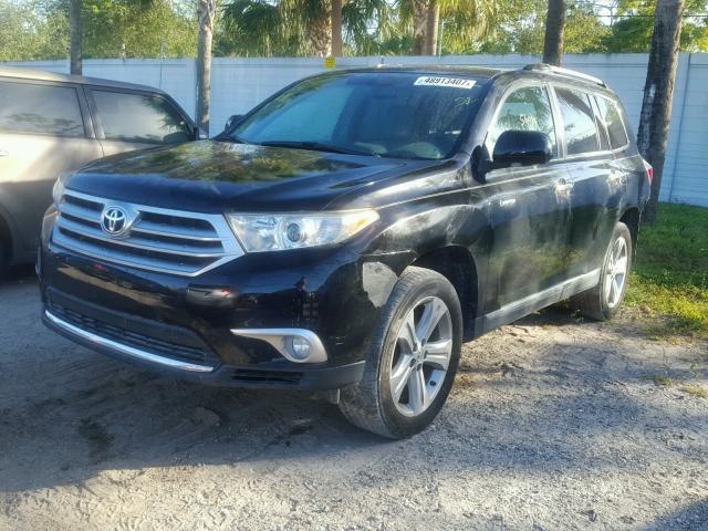 5TDYK3EH0DS128139 - 2013 TOYOTA HIGHLANDER BLACK photo 2