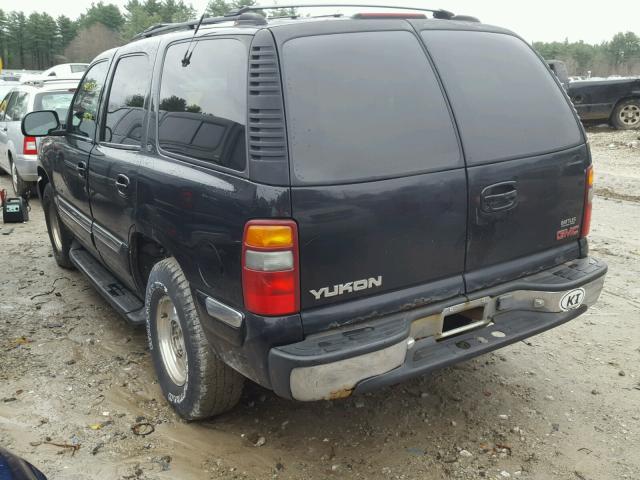 1GKEK13TX1J268971 - 2001 GMC YUKON BLACK photo 3