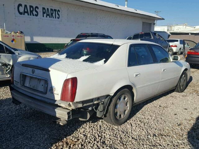 1G6KD54Y91U144637 - 2001 CADILLAC DEVILLE WHITE photo 4