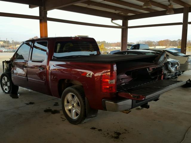 3GCEK13338G307567 - 2008 CHEVROLET SILVERADO BURGUNDY photo 3