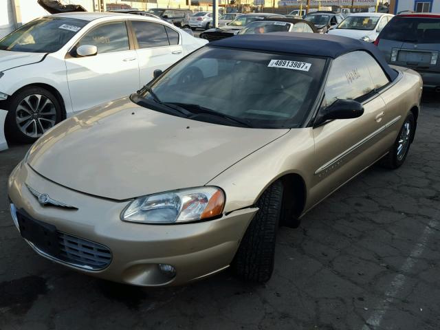 1C3EL65U41N676715 - 2001 CHRYSLER SEBRING LI GOLD photo 2