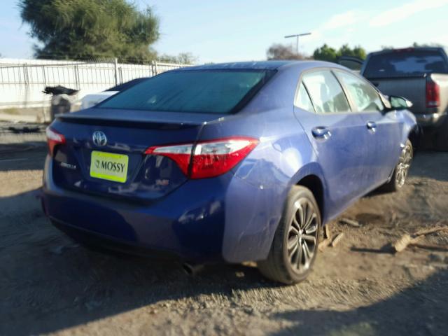 5YFBURHEXGP386282 - 2016 TOYOTA COROLLA L BLUE photo 4