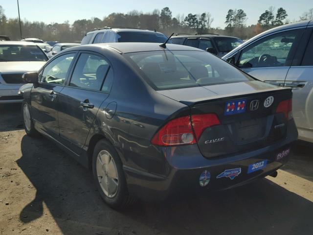 JHMFA36258S023256 - 2008 HONDA CIVIC HYBR BLUE photo 3