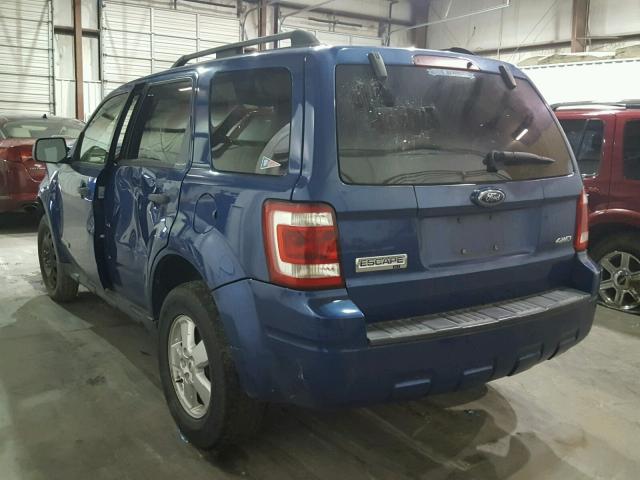 1FMCU93138KD40409 - 2008 FORD ESCAPE XLT BLUE photo 3