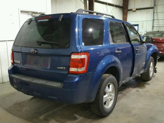 1FMCU93138KD40409 - 2008 FORD ESCAPE XLT BLUE photo 4