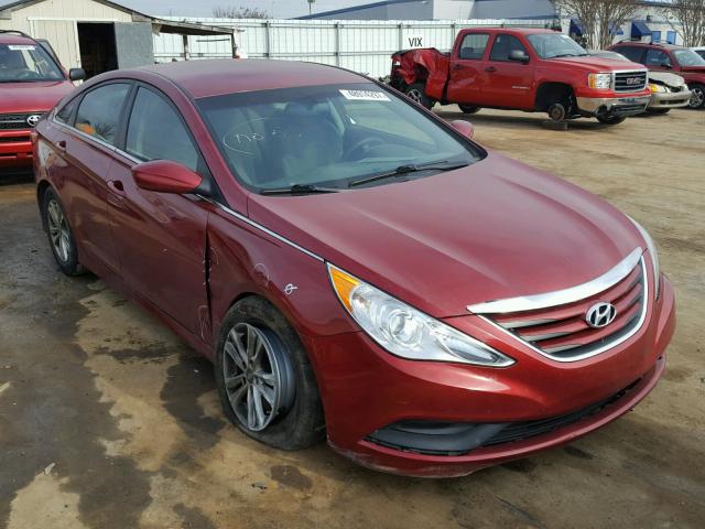 5NPEB4AC2EH834331 - 2014 HYUNDAI SONATA GLS RED photo 1