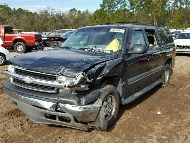 1GNEC16ZX2J247670 - 2002 CHEVROLET SUBURBAN C BLACK photo 2