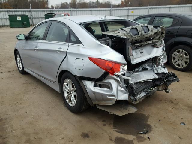 5NPEB4AC3EH845760 - 2014 HYUNDAI SONATA GLS SILVER photo 3