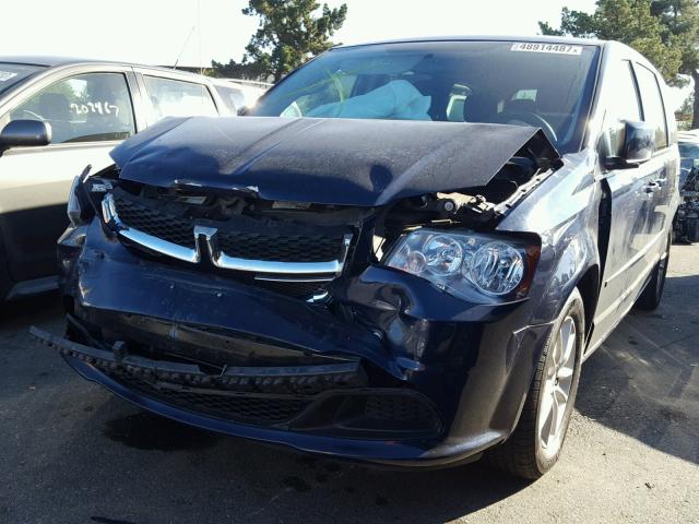 2C4RDGCGXDR771705 - 2013 DODGE GRAND CARA BLUE photo 2