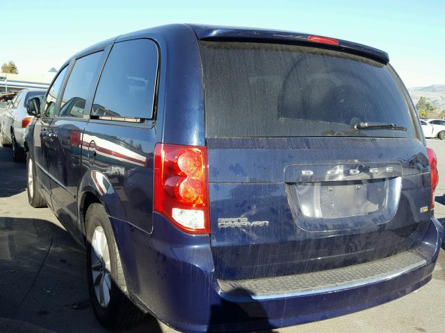 2C4RDGCGXDR771705 - 2013 DODGE GRAND CARA BLUE photo 3