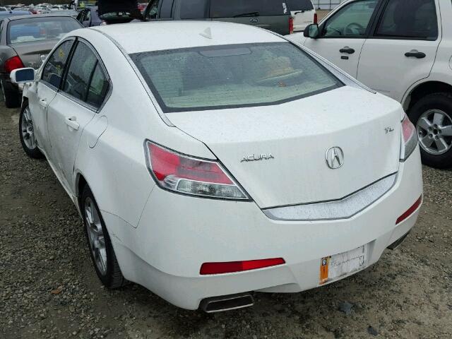 19UUA86259A025197 - 2009 ACURA TL WHITE photo 3