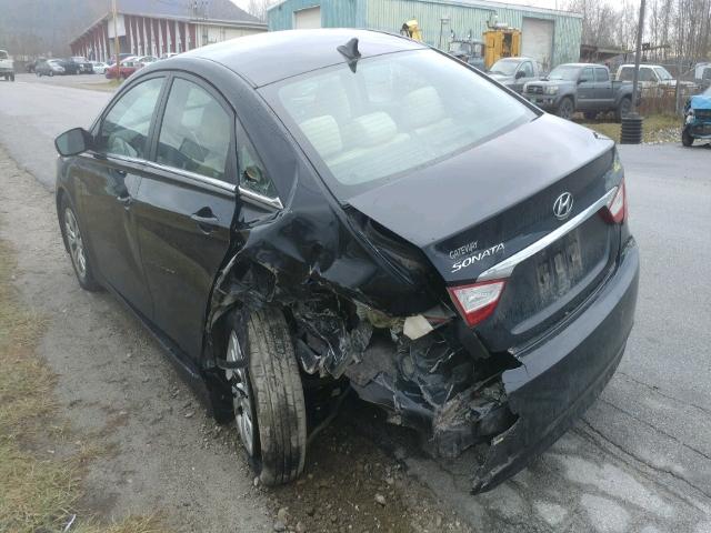 5NPEB4ACXBH209123 - 2011 HYUNDAI SONATA GLS BLACK photo 3