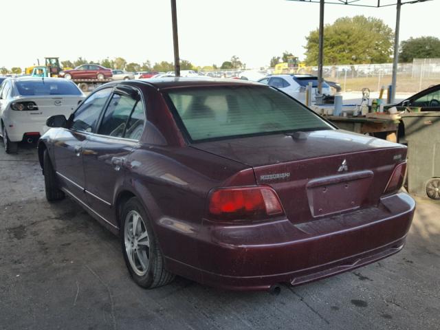 4A3AA46GN2E131842 - 2002 MITSUBISHI GALANT ES MAROON photo 3