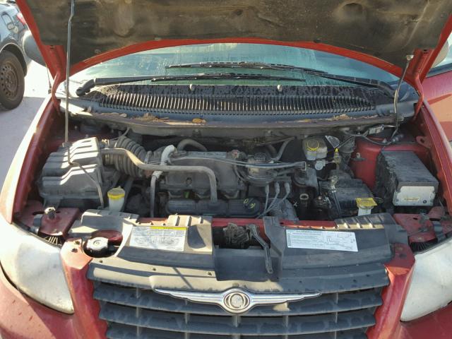 1A4GP45R16B682967 - 2006 CHRYSLER TOWN & COU MAROON photo 7