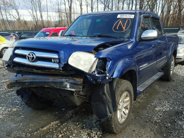 5TBDT441X5S501512 - 2005 TOYOTA TUNDRA DOU BLUE photo 2