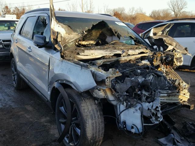 1FM5K8D87HGA57261 - 2017 FORD EXPLORER X SILVER photo 1