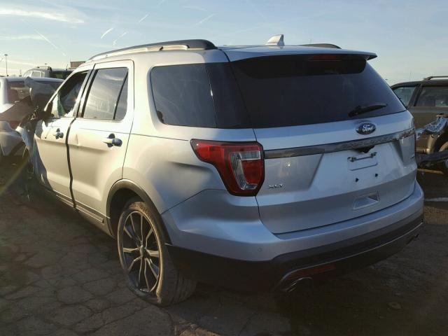 1FM5K8D87HGA57261 - 2017 FORD EXPLORER X SILVER photo 3