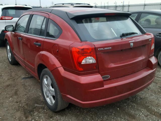 1B3HB48B08D576512 - 2008 DODGE CALIBER SX RED photo 3