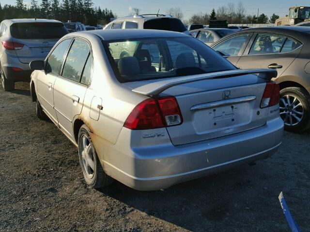 2HGES15843H926908 - 2003 HONDA CIVIC LX SILVER photo 3