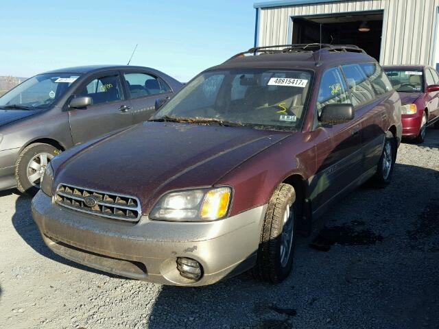 4S3BH6659Y7612949 - 2000 SUBARU LEGACY OUT MAROON photo 2