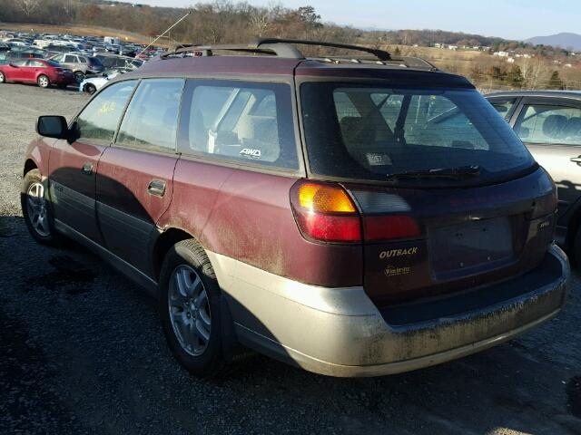 4S3BH6659Y7612949 - 2000 SUBARU LEGACY OUT MAROON photo 3