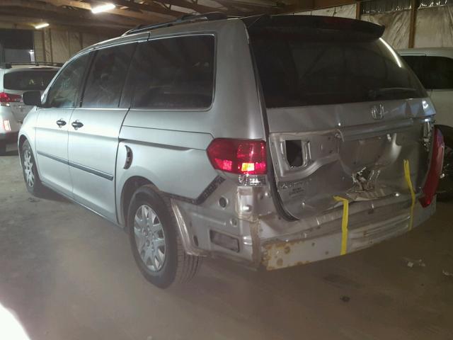 5FNRL382X8B106779 - 2008 HONDA ODYSSEY LX SILVER photo 3