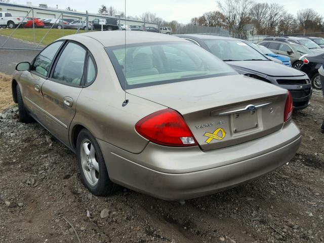 1FAFP55212A265929 - 2002 FORD TAURUS SES BEIGE photo 3