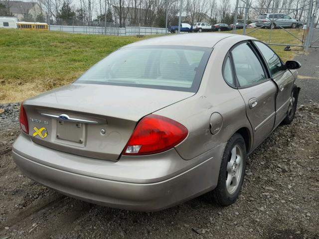 1FAFP55212A265929 - 2002 FORD TAURUS SES BEIGE photo 4