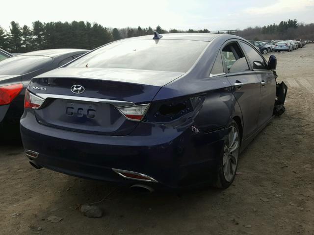 5NPEC4AC2BH056928 - 2011 HYUNDAI SONATA SE BLUE photo 4