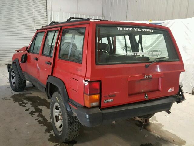 1J4FJ68S3RL218553 - 1994 JEEP CHEROKEE S RED photo 3