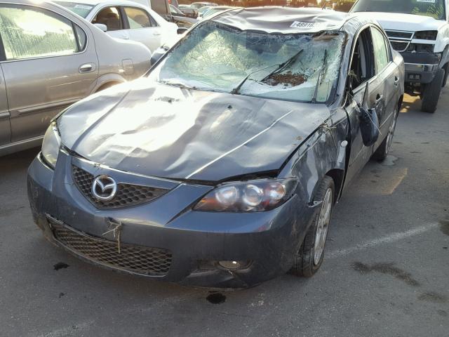 JM1BK32F081178051 - 2008 MAZDA 3 I GRAY photo 2