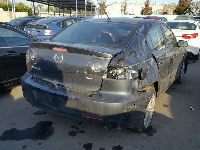 JM1BK32F081178051 - 2008 MAZDA 3 I GRAY photo 4